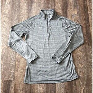 Charles River Apparel Men’s M Gray 1/4 Zip Waffle Knit Pullover Performance